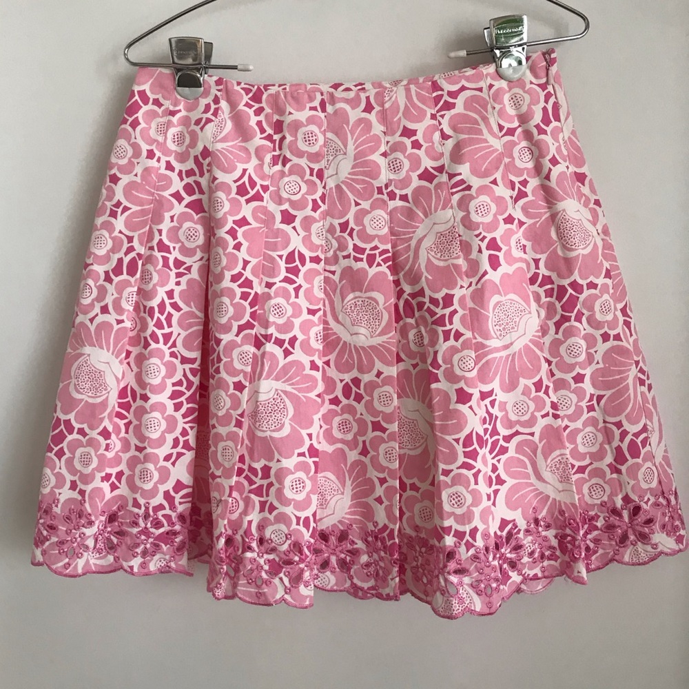 Lilly Pulitzer Girls Pleated Flower Skirt